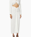 Christopher Esber Ruched Disconnect Shirt Dress in White - Dresses