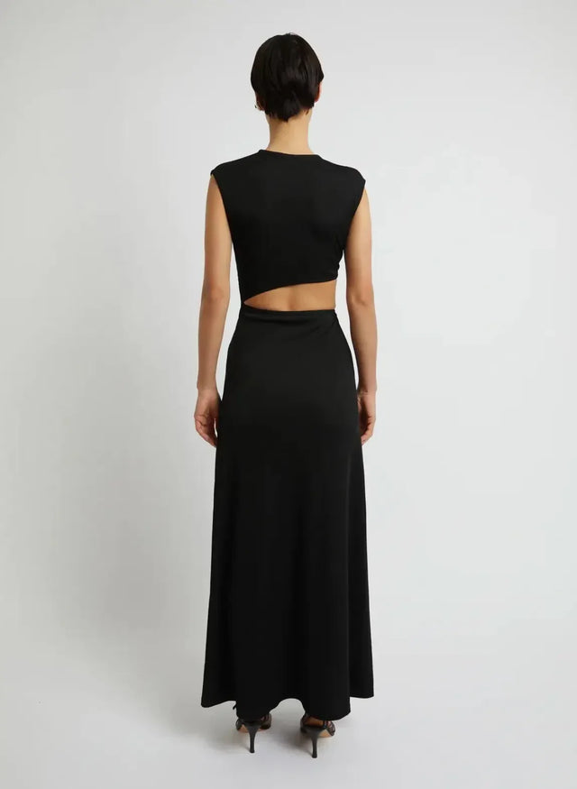 Christopher Esber Ruched Quartz Abacus Dress Black Size 10 - 10 / Black - Dresses
