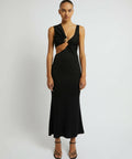 Christopher Esber Serpentine Crystal Stone Tank Dress Black Size 6 / XS - 6 / Black - Dresses