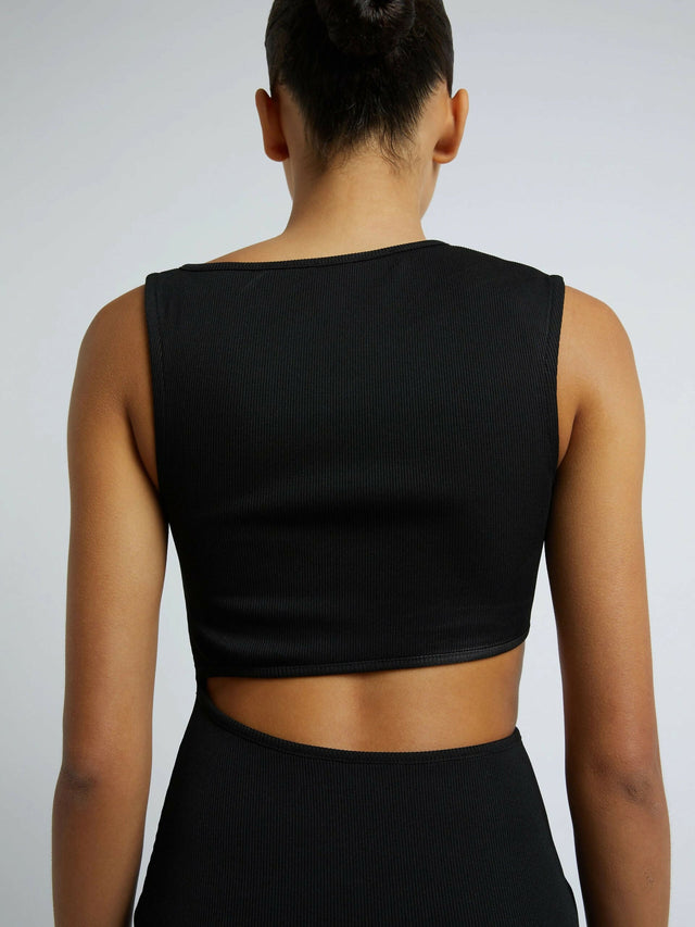 Christopher Esber Serpentine Crystal Stoned Tank Dress Black Size 8 - 8 / Black - Dresses