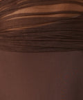 Christopher Esber Sheer Panel Maxi Dress in Chocolate - 6 / Brown - Dresses