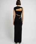 Christopher Esber Slashed Knit Dress - 6 / Black - Dresses