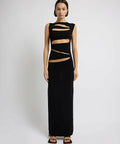 Christopher Esber Slashed Knit Dress - 6 / Black - Dresses