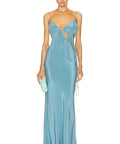 Christopher Esber Slope Silk Tie Dress - 10 / Blue - Dresses