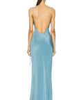 Christopher Esber Slope Silk Tie Dress - 10 / Blue - Dresses