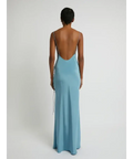 Christopher Esber Slope Tie Silk Dress - 6 / Blue - Dresses