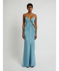 Christopher Esber Slope Tie Silk Dress - 6 / Blue - Dresses