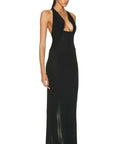 Christopher Esber Tailored Sloped Halter Gown Black - 6 / Black - Dresses