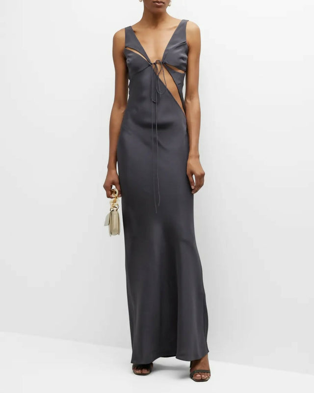 Christopher Esber Triquetra Contoured Dress - 8 / Black - Dresses