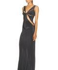 Christopher Esber Triquetra Contoured Tank Dress - 8 / Gray - Dresses