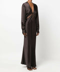 Christopher Esber Triquetra Gown in Cocoa - 6 / Brown - Dresses