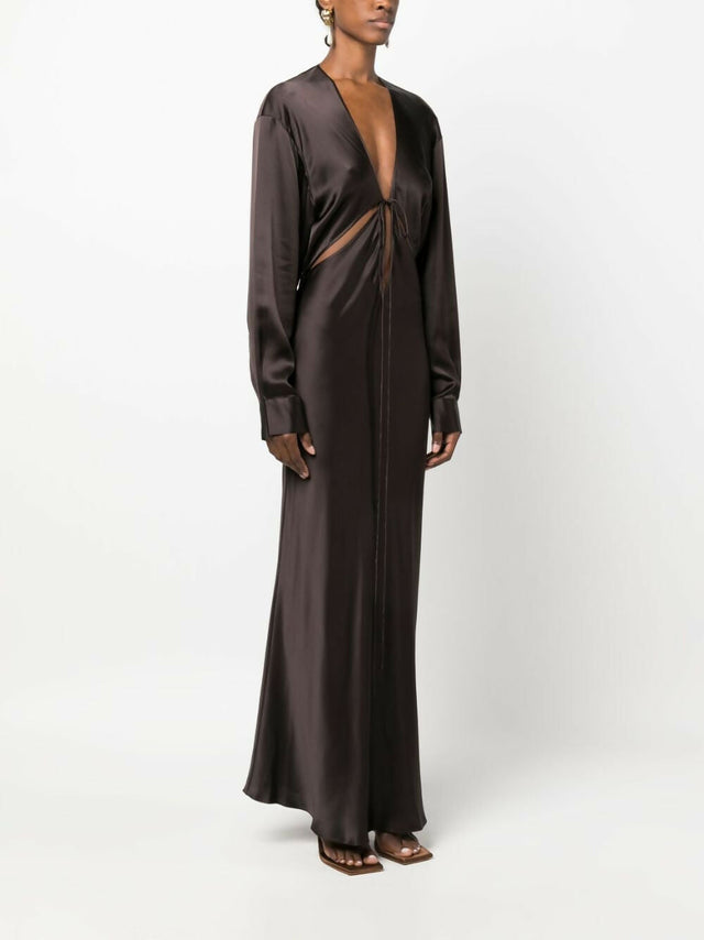 Christopher Esber Triquetra Gown in Cocoa - 6 / Brown - Dresses