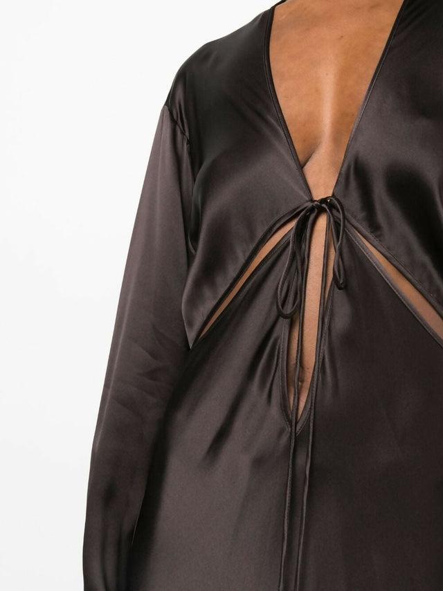 Christopher Esber Triquetra Gown in Cocoa - 6 / Brown - Dresses