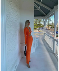 Christopher Esber Variegated Rib Knit Set - 8 / Orange - Outfit Sets
