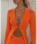 Christopher Esber Variegated Rib Knit Set - 8 / Orange - Outfit Sets