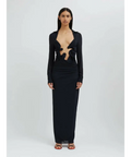 Christopher Esber Venus Plunge Shirt Dress Black Size 6 - 6 / Black - Dresses