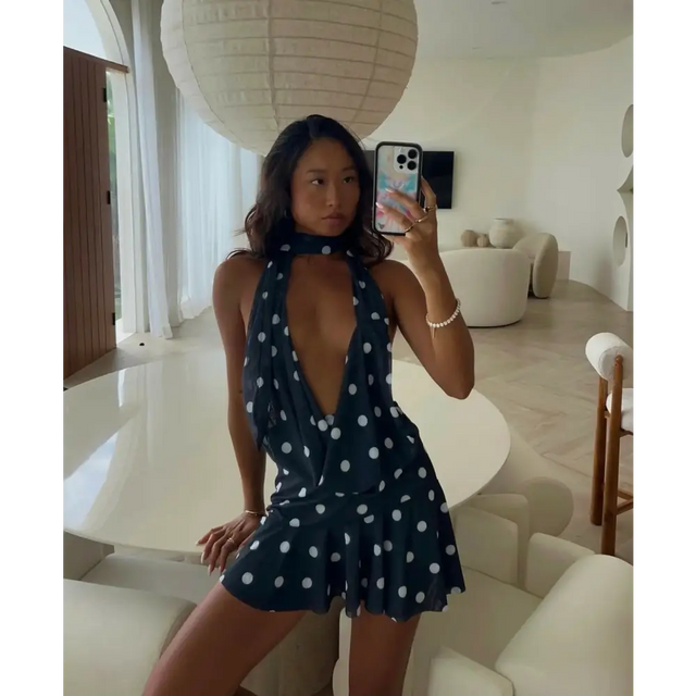 Cielle Lunares Mini Dress - 8 / Print - Dresses