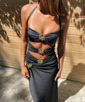 Cin Cin Diamond Cutout Set Black - Outfit Sets