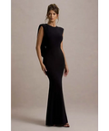 Club London To The Moon Cowl Back Dress Black - 8 / Black - Dresses