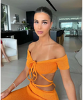 Cult Gaia Cessaly Hedda Set - 6 / Orange - Outfit Sets