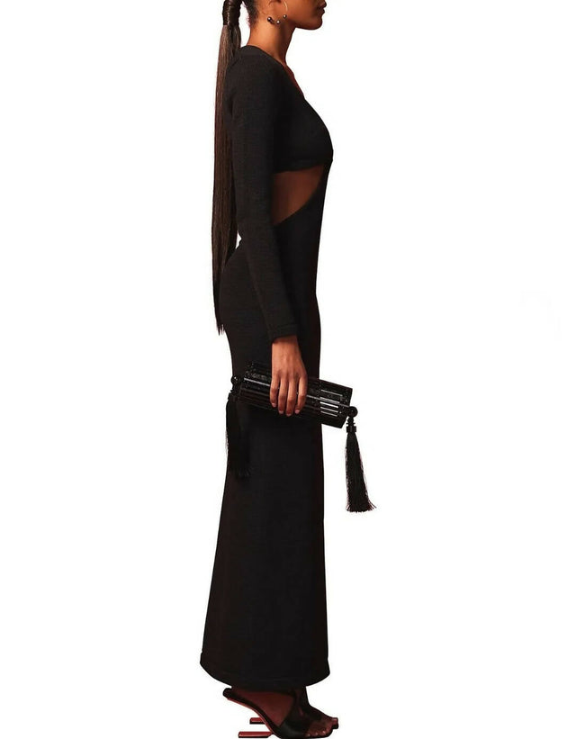 Cult Gaia Jana Cut out Knit Dress - 12 / Black - Dresses