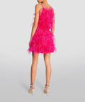 Cult Gaia - Cult Gaia Shannon Feather Dress Pink Size 8