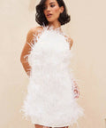 Talaesin Hayes - Cult Gaia Shannon Feather Dress White AU 6-8