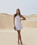 Talaesin Hayes - Cult Gaia Shannon Feather Dress White AU 6-8