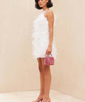 Talaesin Hayes - Cult Gaia Shannon Feather Dress White AU 6-8