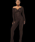 Cuocoo Lanai Long-Sleeved Top and Legging Set - Chocolate - 10 / Brown - Outfit Sets