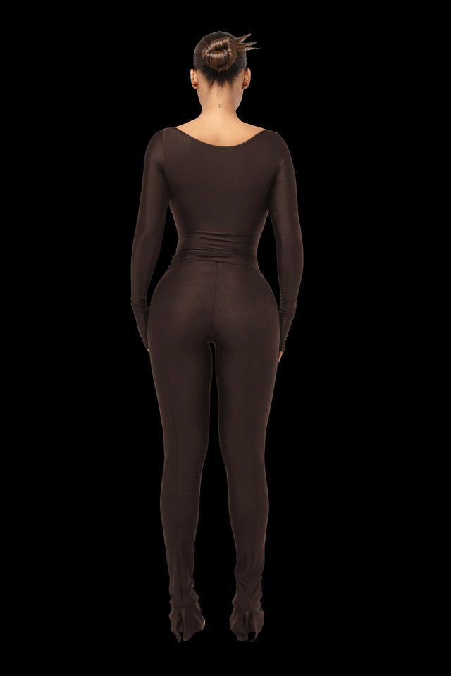 Cuocoo Lanai Long-Sleeved Top and Legging Set - Chocolate - 10 / Brown - Outfit Sets