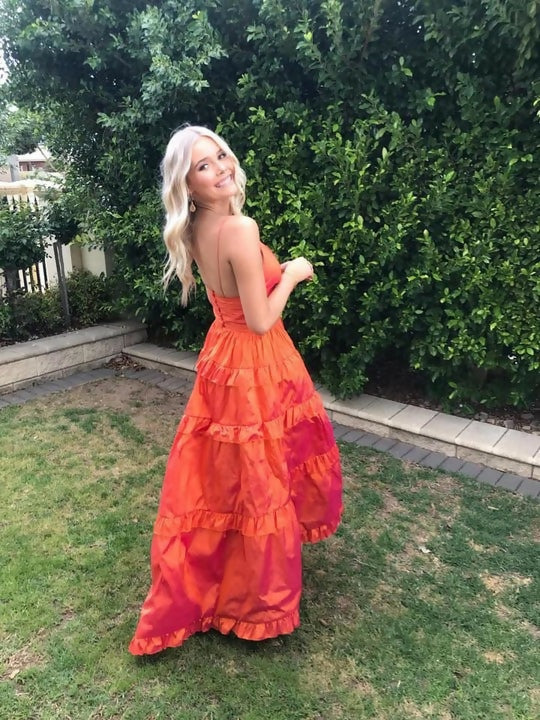 Custom Citroen Formal Gown - 8 / Orange - Dresses