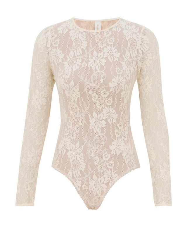 ZIMMERMANN Lace Bodysuit in Cream