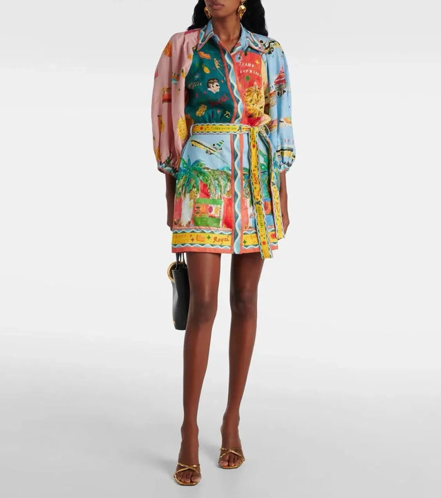 Alemais All Aboard Mini Dress Size