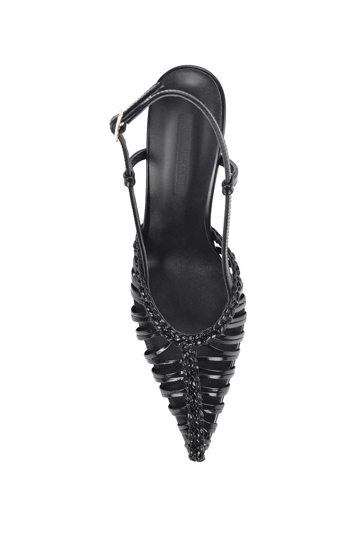 Lana Wilkinson Myrtle Pump Black Braided Leather – view 2