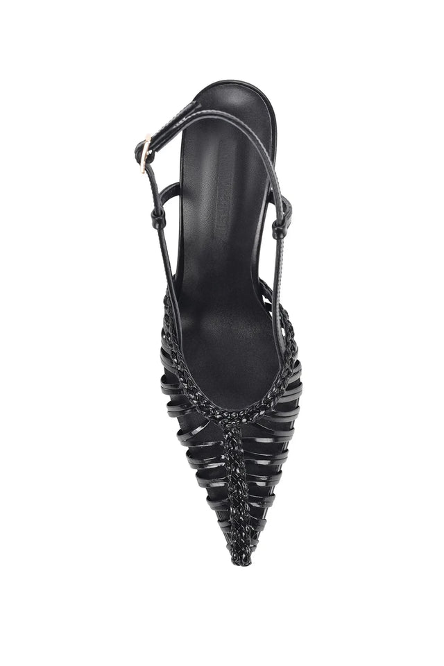 Lana Wilkinson Myrtle Pump Black Braided Leather