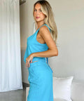 Dazie Outcast Linen Set Blue - 8 / Blue - Outfit Sets