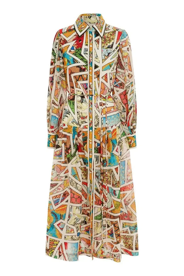 Alemais Star Man Midi Shirtdress Multi
