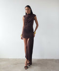 De La Vali Ravenna Mini Dress - 10 / Brown - Dresses