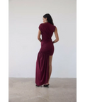 De La Vali Ravenna Mini Dress in Earth Spandex Jersey - Rasapberry Red - Dresses