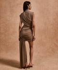 De La Vali Ravenna Mini Dress Taupe Size XS / AU 6 & S / AU 8 - Dresses