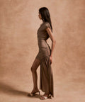 De La Vali Ravenna Mini Dress Taupe Size XS / AU 6 & S / AU 8 - Dresses