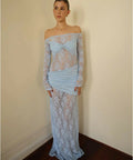 Deconduarte Christiana Maxi Dress in Dreamy Powder Blue - Dresses