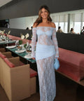 Deconduarte Christiana Maxi Dress in Dreamy Powder Blue - Dresses
