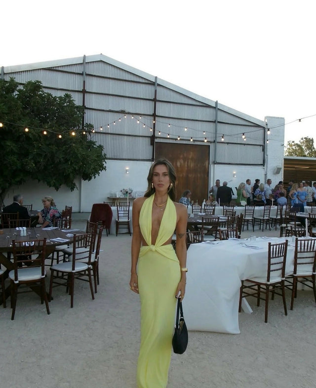 Deconduarte Elin Maxi Dress Lemon - 8 / Yellow - Dresses