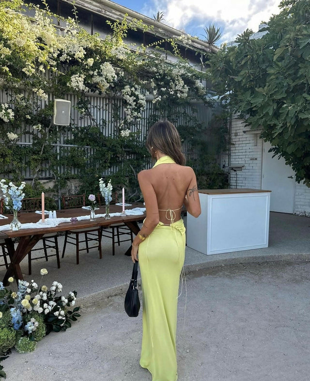Deconduarte Elin Maxi Dress Lemon | Passion For Fashion