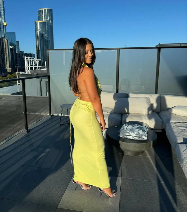 Deconduarte Elin Maxi Gown Lemon - 8 / Yellow - Dresses