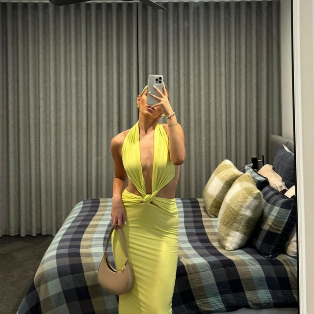 elin maxi dress Deconduarte Elin Maxi Gown Lemon