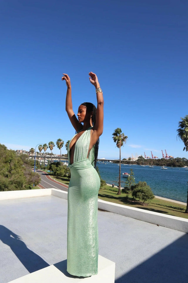 Deconduarte Georgia Gown Spring Green - 8 / Green - Dresses