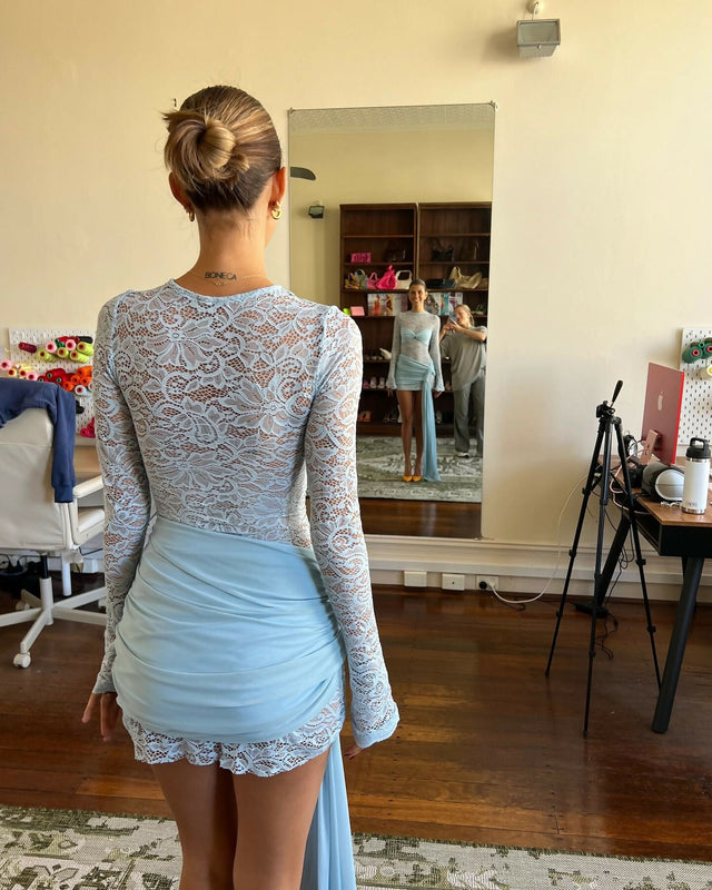 Deconduarte Oritga Mini Dress - 8 / Blue - Dresses